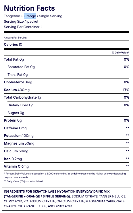 Skratch Labs Hydration Everyday Drink Mix
